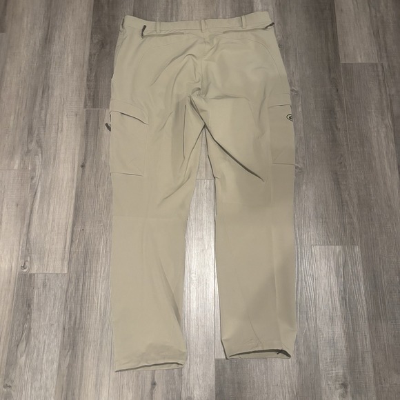 DRAKE Sz 42 Waterfowl Stretch Tech Hunting Pants Khaki Zip Pockets Bungee Hem - Picture 8 of 9